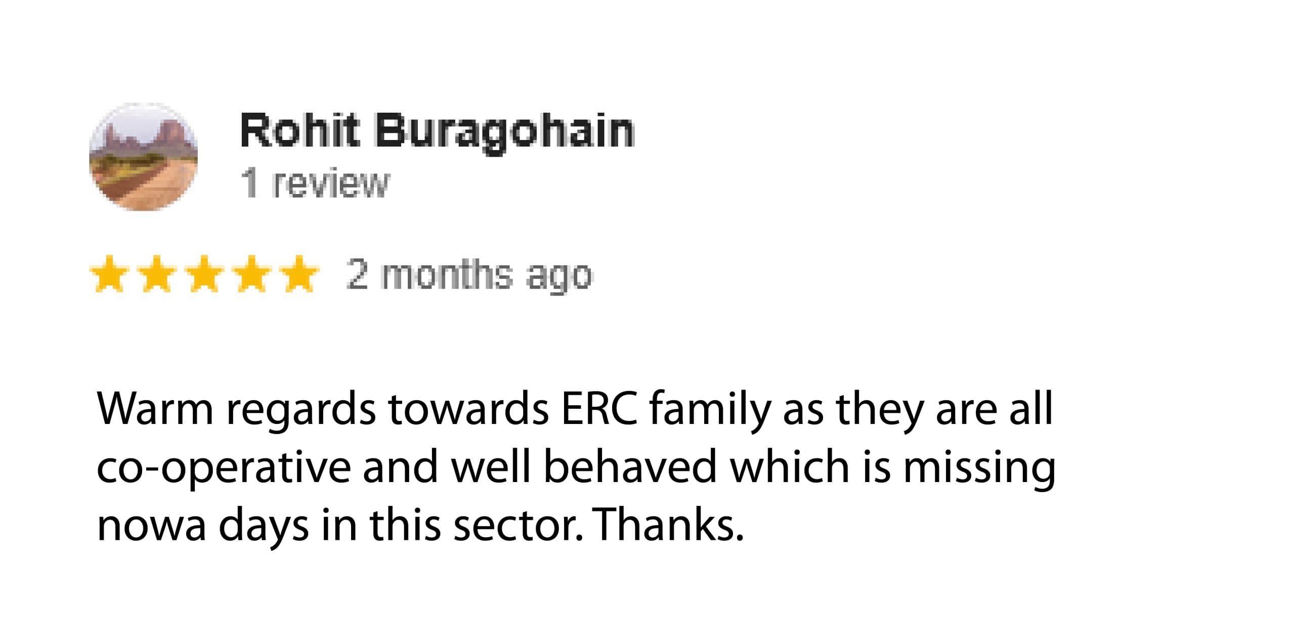 Customer review screenshot