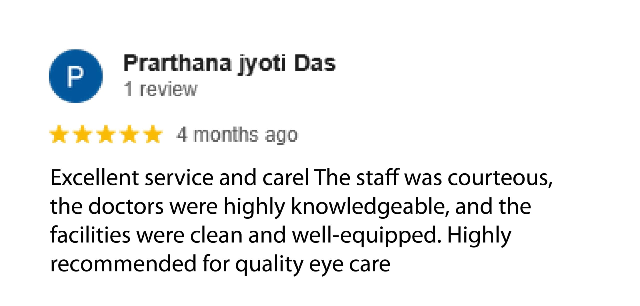 Customer review screenshot